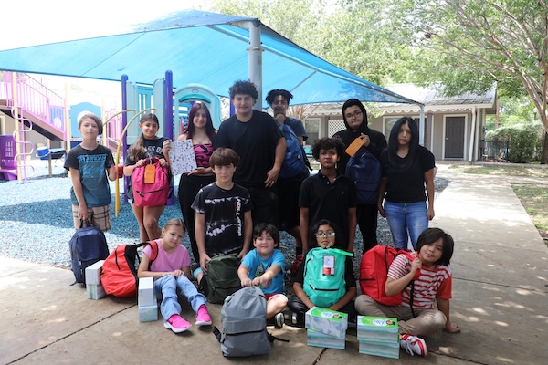 Full school supplies for ten children